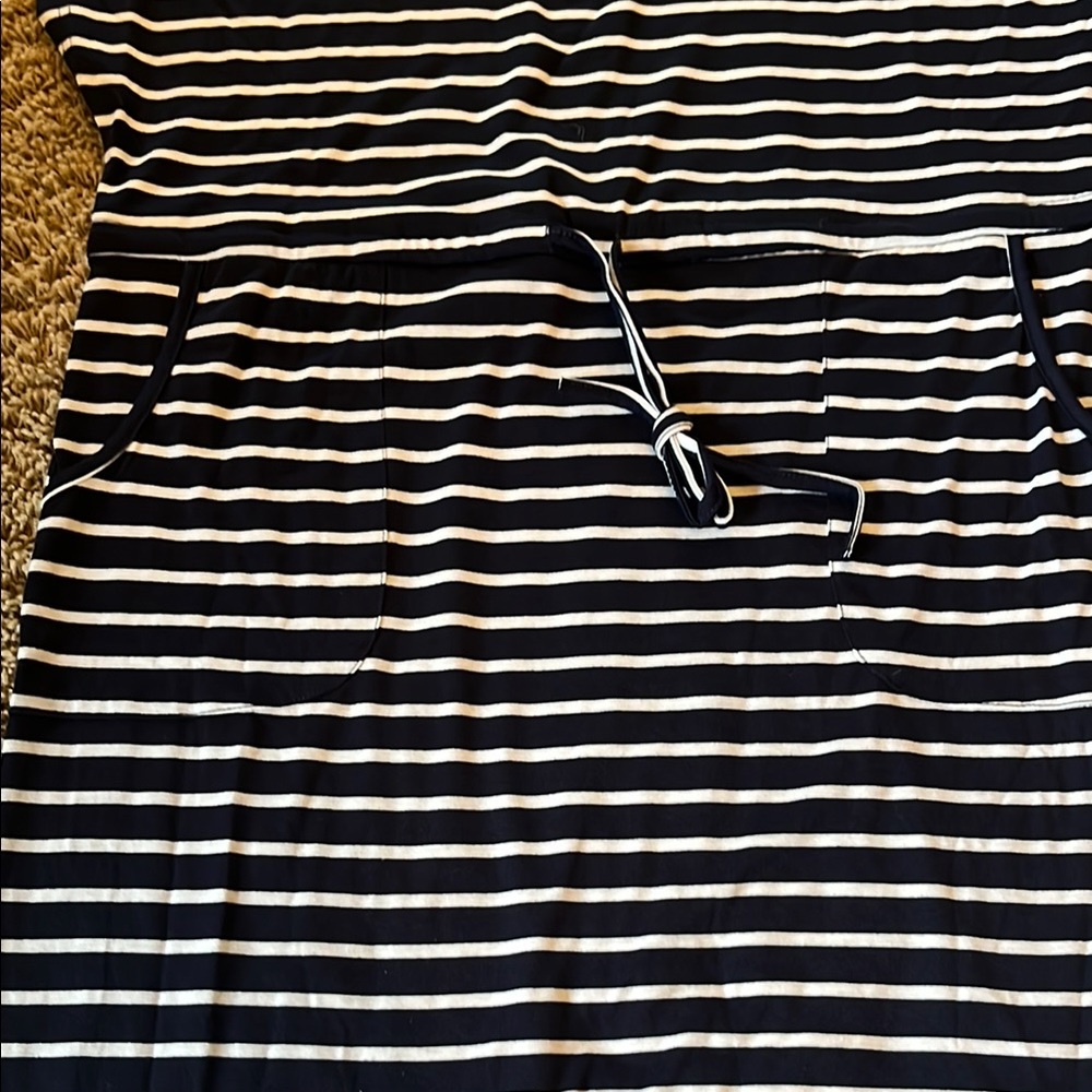 Navy Striped Midi Dress - Picture 3 of 6